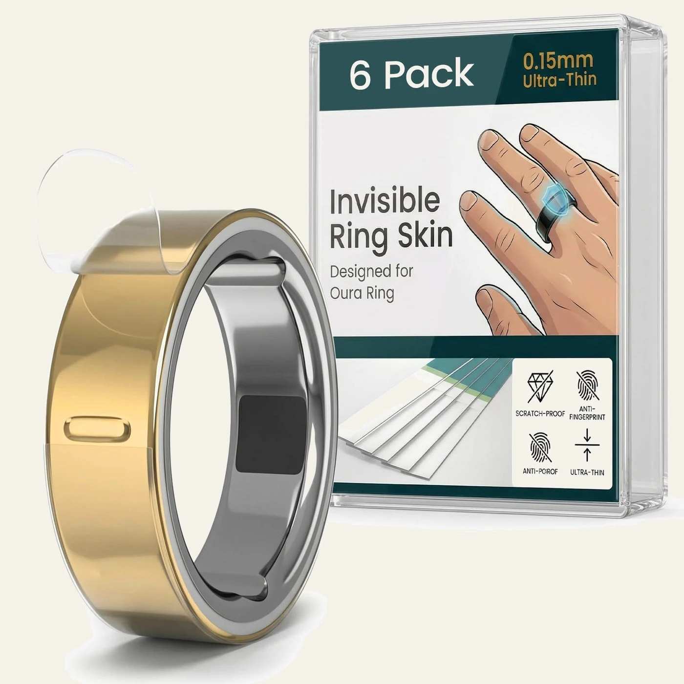 Ultra-Clear Ring Skins — 6, 8, 10 and 12-pack variants