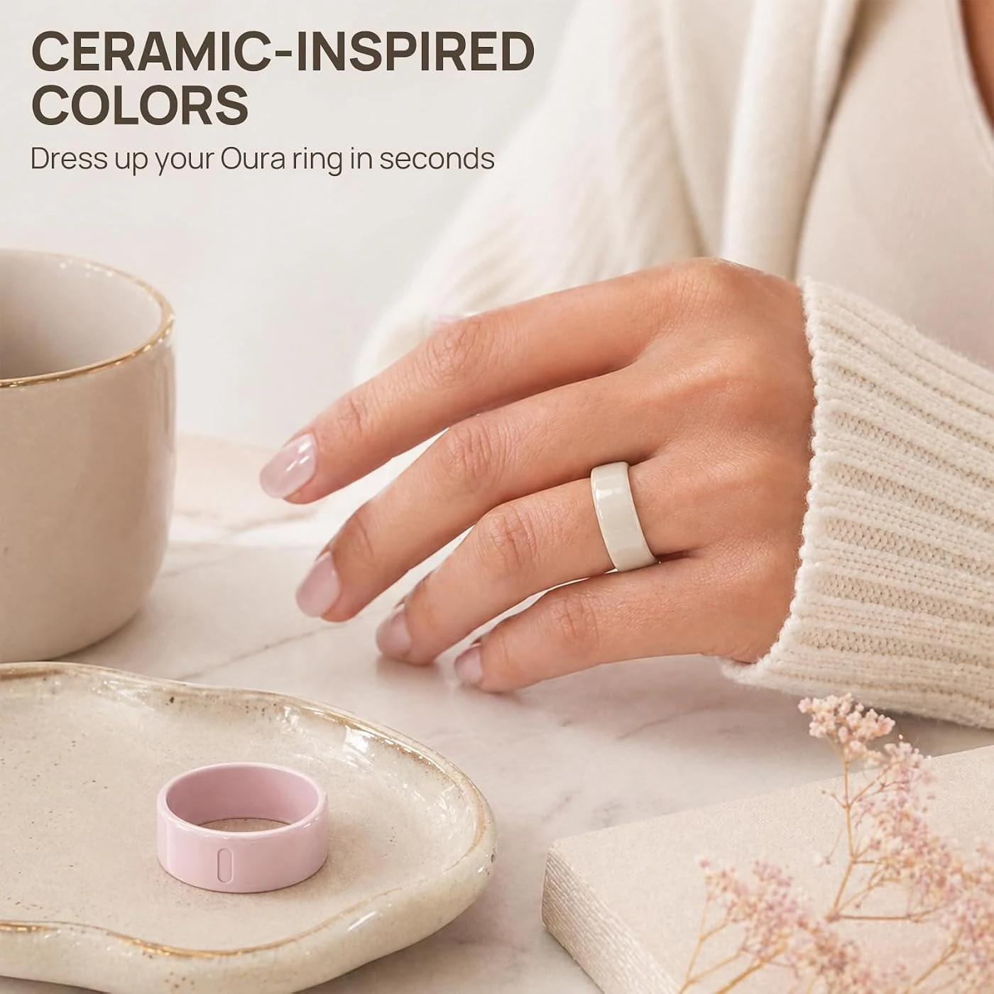 Oura Ring 4 Ceramic-Look Jacket listing detail 1